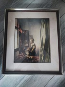 Stary obraz reprodukcja Vermeer - Dziewczyna czytająca list 