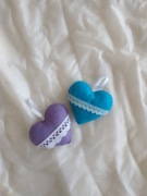 Serduszka z filcu wypełnione lawendą 