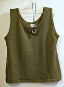 Elegancka oliwkowa koszulka z dzianiny roz.42