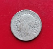 2 ZŁOTE GŁOWA KOBIETY 1934 rok - srebro AG oryginał N2