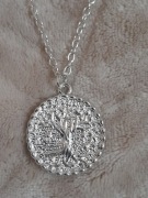 Naszyjnik Drzewo Życia srebrny łańcuszek medalion symbol szczęścia prezent