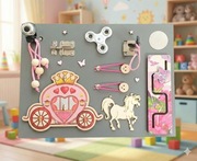 Nowa drewniana tablica manipulacyjna sensoryczna Montessori