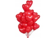 BALONY SERCA CZERWONE NA WALENTYNKI 10 szt.