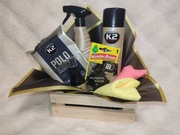 Wooden Car Box prezent dla Niego do pielęgnacji auta zestaw prezentowy