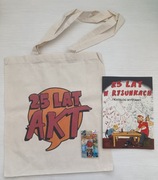AKT - zestaw na 25 lat - pin, torba, katalog