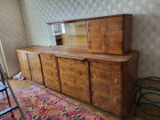 Kredens pełne drewno wykładzina fornir orzech 