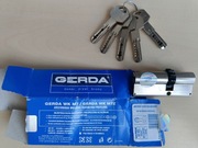 Wkładka zamka Gerda WK M7Z 30/45 zębatka nikiel satynowy 5 kluczy atest