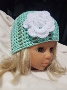 L.JK-310 Ażurowa czapka HANDMADE 46-54cm