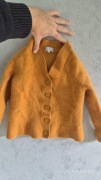 Sweterek pulower dla dziewczynki wełna merino cognac r. S Marie Lund