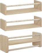 Montessori zestaw 3 regałów na książki dla dzieci, regał ścienny, wiszący