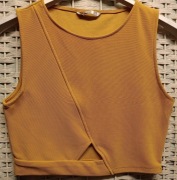 214. Żółty top STRADIVARIUS,rozm.M