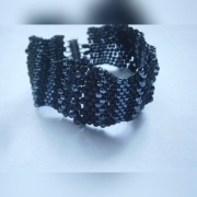 Bransoletka czarna Toho beading