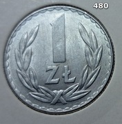 1 zł z 1976 roku moneta w pięknym stanie nr. 480