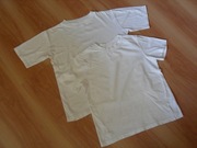 ZESTAW 2 BIAŁE T-SHIRTY NA TRENING WF  ROZM. 122