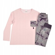 Piżama dziewczęca różowa rozm. 140