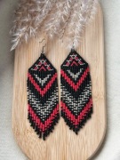 Kolczyki z japońskich koralików.