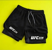 Szorty sportowe z logo UFC, idealne do treningów MMA, rozmiar S, nowe.