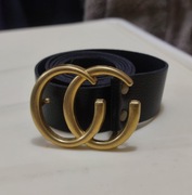 Pasek damski czarny z klamrą