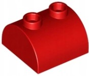 LEGO BRICK 2X2 W. BOW AND KNOBS RED 4521852/30165