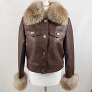 Wyprzedsż Kurtka ramoneska z kożuszkiem rozm  L