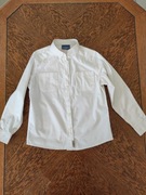 elegancka wizytowa bawełniana koszula  z długim rękawem kołnierzyk zapinana