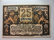 notgeld Göttingen, pieniądz zastępczy, 25 Pf, 19 November 1920