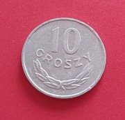 Moneta 10 groszy 1977 r. Al.  Stan II-III.