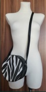 Torebka okrągła na ramię zebra 
