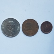 Monety, RPA 20 centów 1982, 2 centów 1967, 10 centów 2014