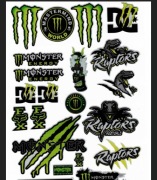 Zestaw naklejek na motocykl UV resistance Monster Energy 