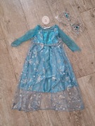 Strój/ przebranie - Sukienka Elzy Kraina Lodu + akcesoria - rozm 110/116