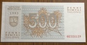 500 talonow 1993 Litwa