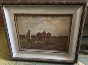 Obraz 1918 - Orka | Scena wiejska z końmi 