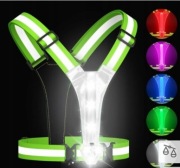 ZACRO RUNNING VEST  KAMIZELKA ODBLASKOWA LED DO BIEGANIA Z 11 TRYBAMI  .