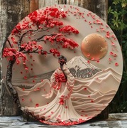 Obraz Dekor Metalowy 20x20cm JAPONIA WIŚNIA KLON Salon Dom Prezent