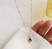 Naszyjnik pozłacany z sercem