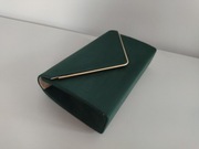 kopertówka elegancka zamszowa butelkowa zieleń zielona ciemna wizytowa