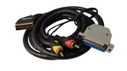 Kabel przewód Amiga - TV euro scart RCA RGB 2,5m EKRANOWANY