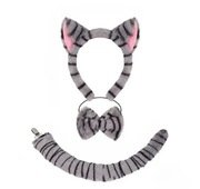 Strój przebranie kostium dziecięcy kot kotek siwy szary rozmiar uniwersalny