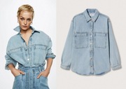 MANGO jeansowa niebieska koszula kurtka NOWA denim jeans XXS/32 