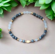 Bransoletka kamienie naturalne jaspis jadeit hematyt 