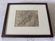 Antyczny Miedzioryt XVII w. PROWINCJA FLANDRIA Książęta Van Parma Grafika