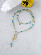 Naszyjnik Stella Maris z kamieni naturalnych i stali UNIKAT