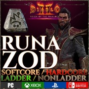 Diablo 2 Resurrected RUNA ZOD rotw Warlock Ladder s13