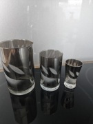 Komplet 18 sztuk szklanki literatki kieliszki Krosno