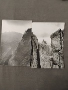 Karkonosze widok na Śnieżkę Śnieżne Kotły nisko nakładowe pocztówki PRL 