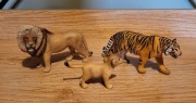 Schleich zestaw 3 figurek dzikie koty lew tygrys lwiątko