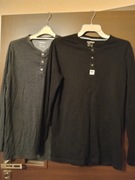 Dwa T shirty z długim rękawem męskie rozmiar M
