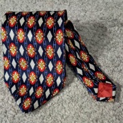 Jedwabny krawat w stylu vintage