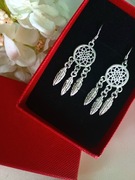 Kolczyki - Łapacz snów- srebro. Pr. 925